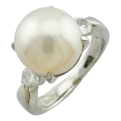 Ptアコヤパールリング　新品未使用品 パールリング 普段使い シルバー 本真珠 あこや アコヤ 真珠指輪