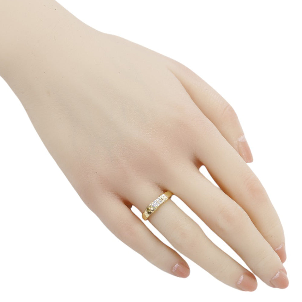 リング 指輪 10.5号 18金 K18イエローゴールド ダイヤモンド 0.07ct  