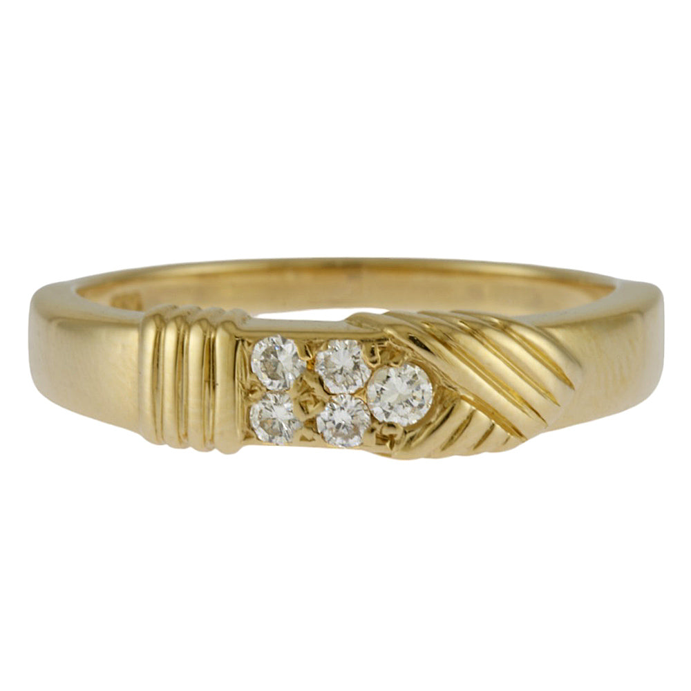 リング 指輪 10.5号 18金 K18イエローゴールド ダイヤモンド 0.07ct  