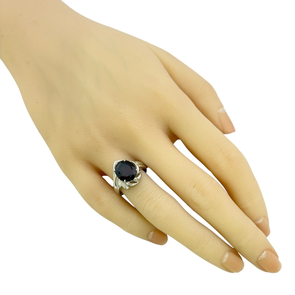Ring size 12.5 18K K18 White Gold Garnet Women's Used – 【公式