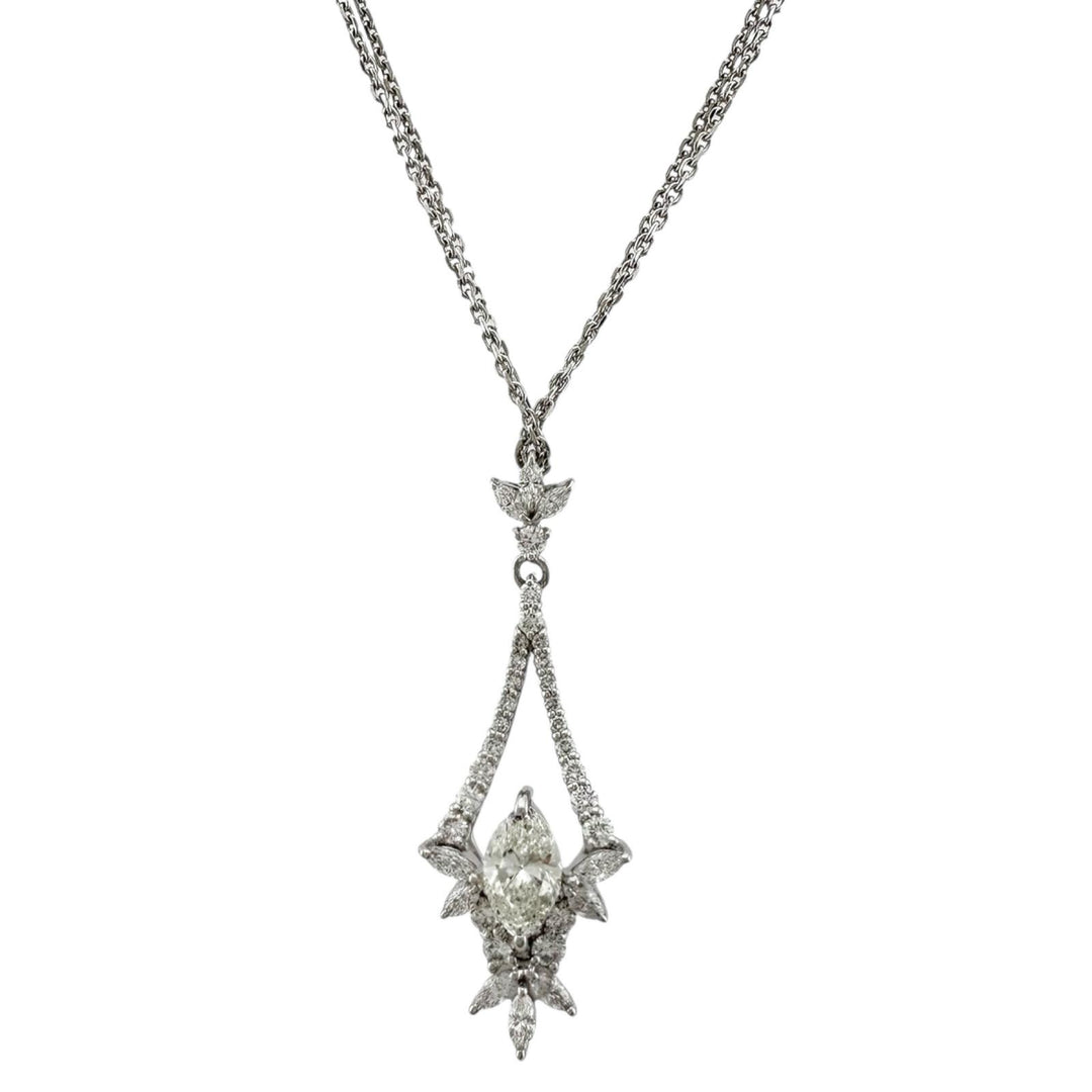 ネックレス 18金 K18ホワイトゴールド ダイヤモンド レディース