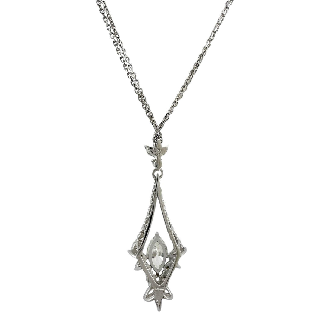 ネックレス 18金 K18ホワイトゴールド ダイヤモンド レディース