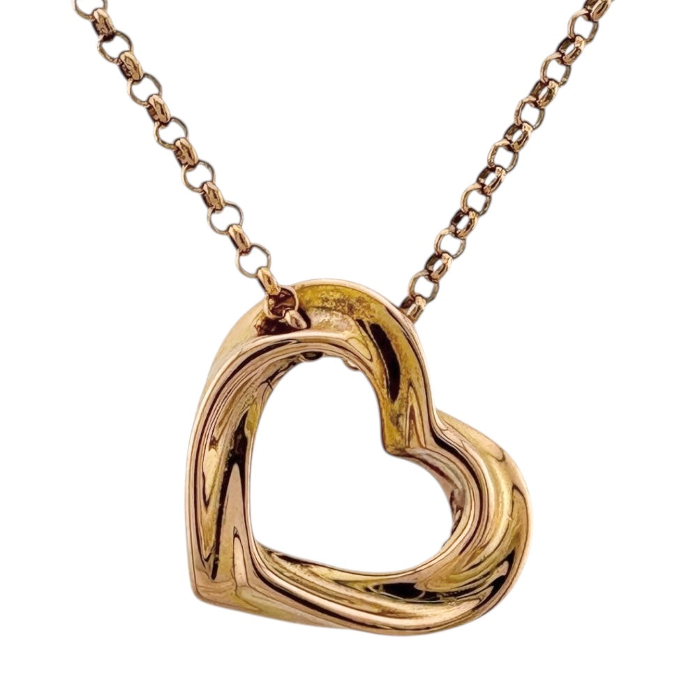 ネックレス 18金 K18ピンクゴールド ピンクサファイア レディース 中古