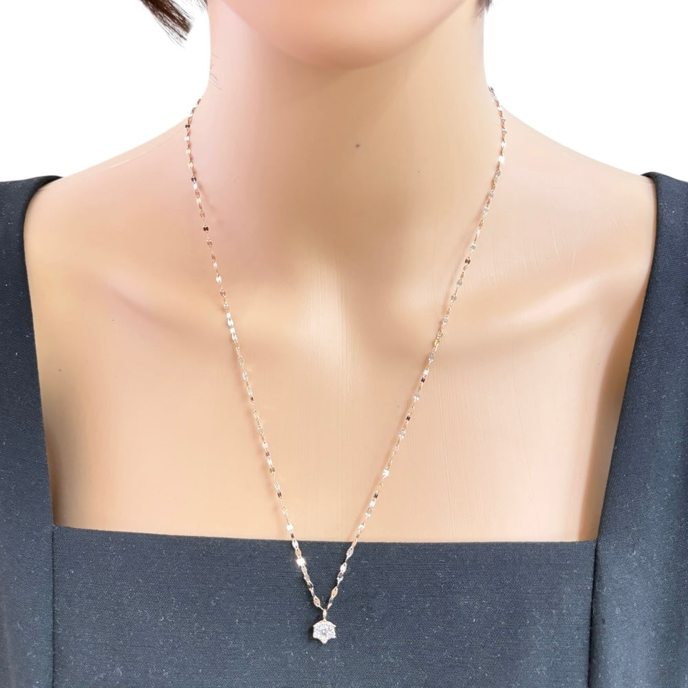 ネックレス 18金 K18ピンクゴールド ダイヤモンド レディース