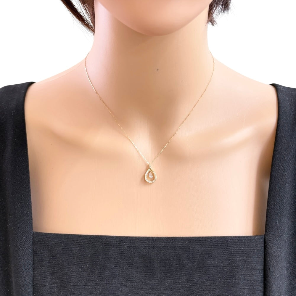 ネックレス 18金 K18イエローゴールド ダイヤモンド レディース 中古