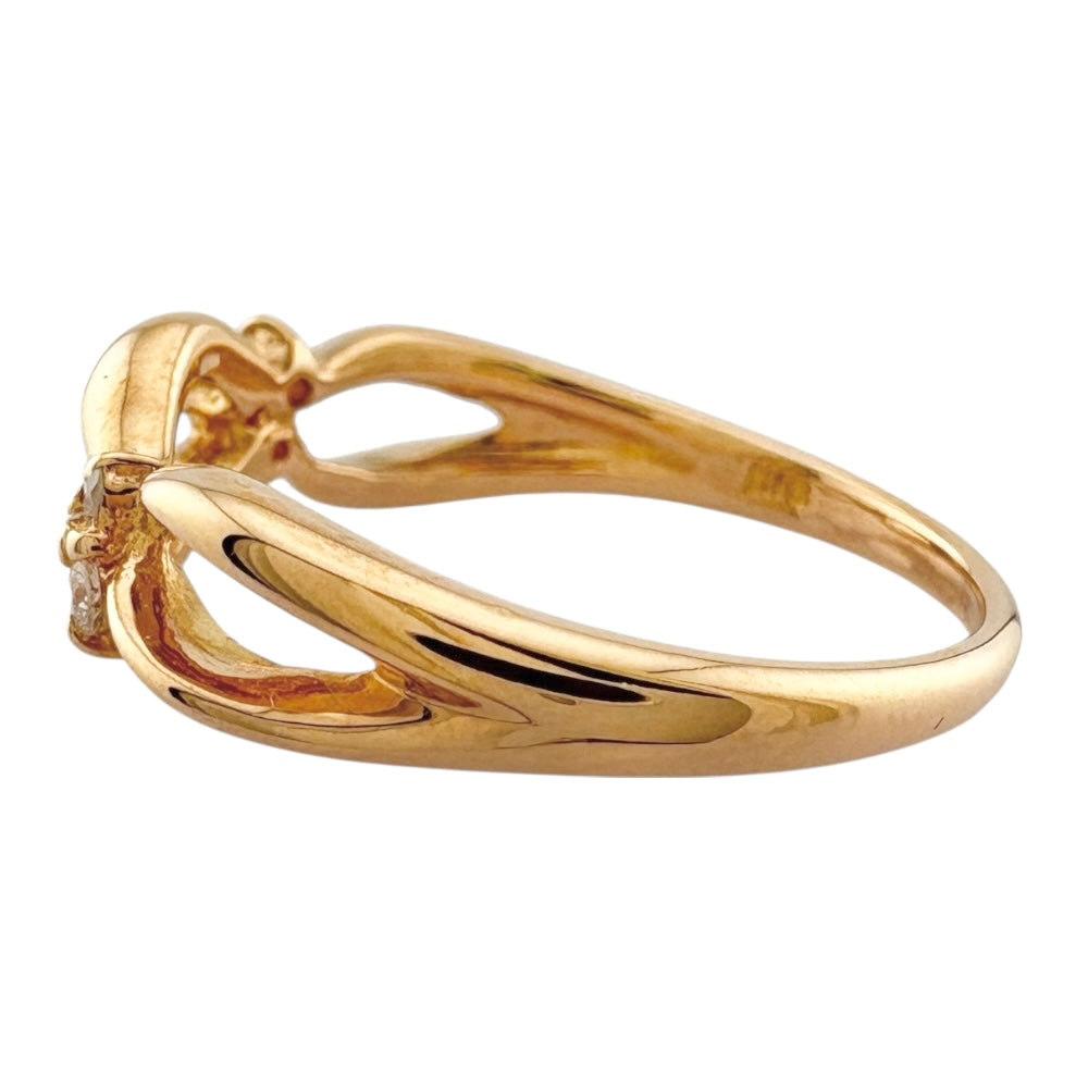 リング 指輪 14号 18金 K18イエローゴールド ダイヤモンド