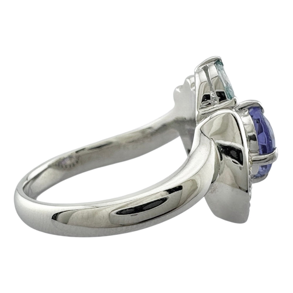 Pt900 ハンドメイド リング 12号 リング 指輪 12号 Pt900プラチナ タンザナイト レディース 中古