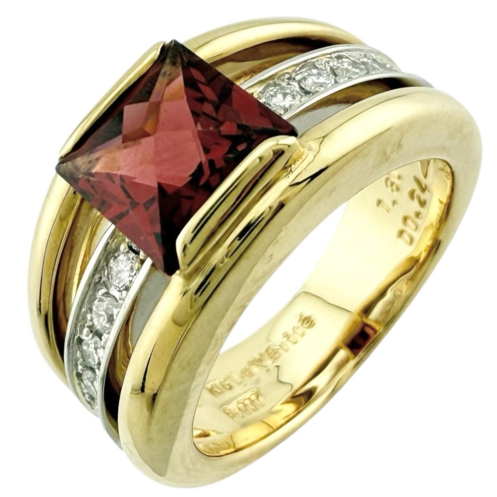 K18 ゴールド ガーネットリング12号 リング 指輪 12号 18金 K18イエローゴールド ガーネット レディース