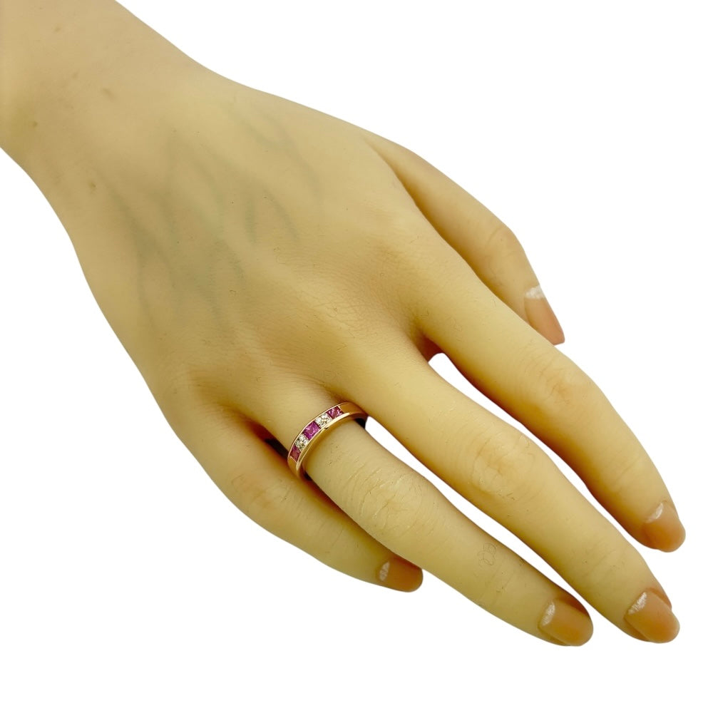 リング 指輪 12号 18金 K18ピンクゴールド ピンクサファイア  