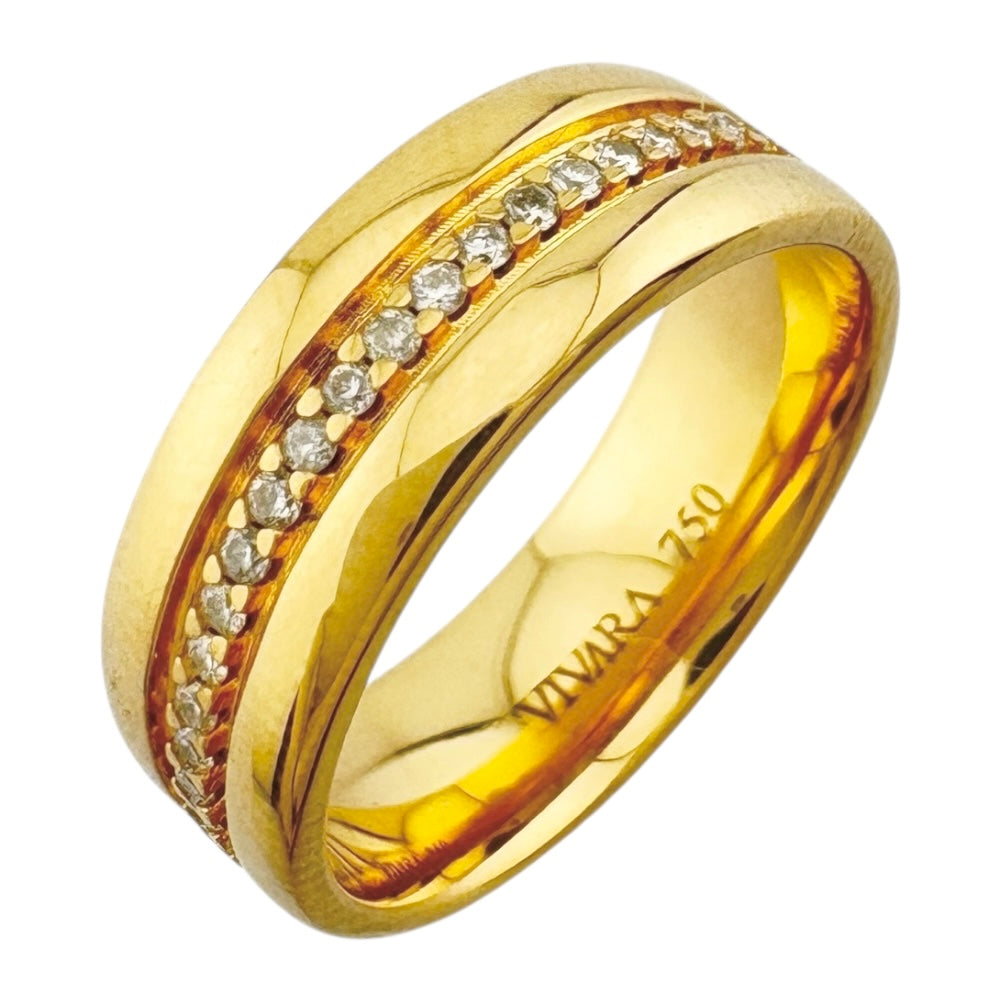 リング 指輪 10号 18金 K18イエローゴールド ダイヤモンド レディース  