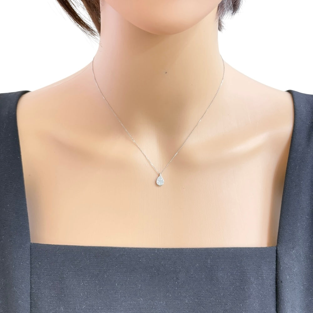 Pt900 Pt850 プラチナダイヤモンドネックレス スマイル PT900 PT850