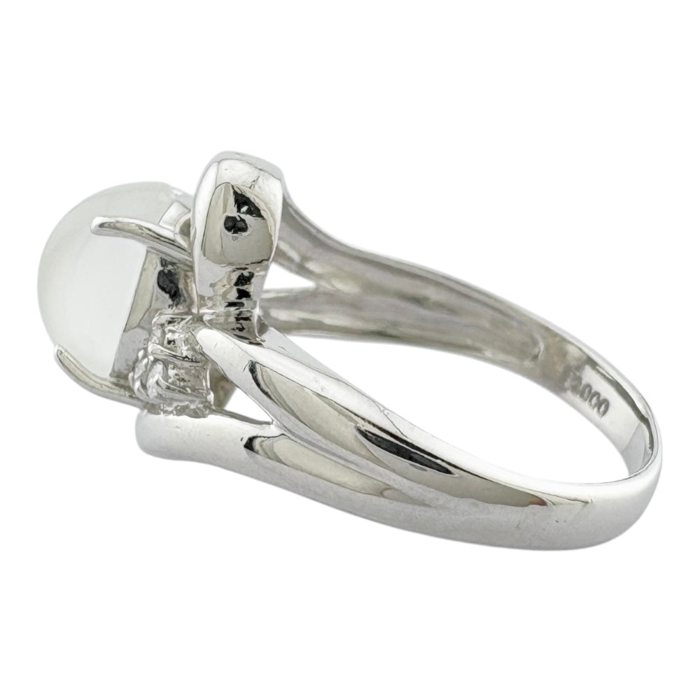 リング 指輪 12.5号 Pt900プラチナ ムーンストーン レディース 中古