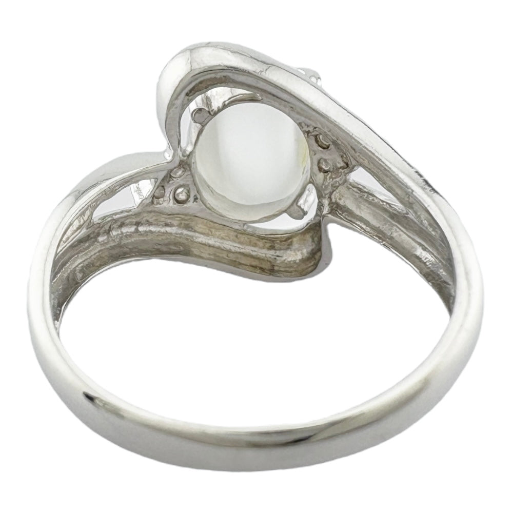 リング 指輪 12.5号 Pt900プラチナ ムーンストーン レディース 中古