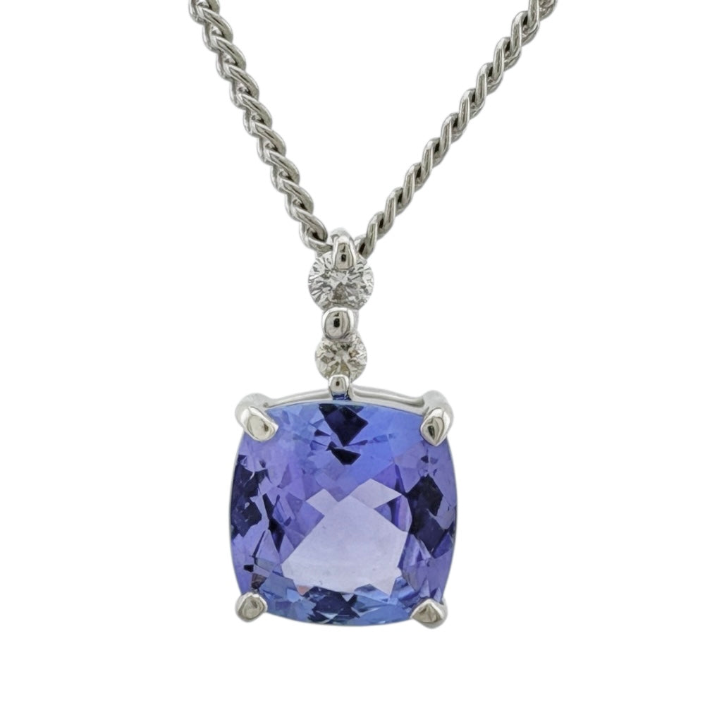 プ*ナ様 プラチナ ネックレス Pt850プラチナ タンザナイト レディース 中古