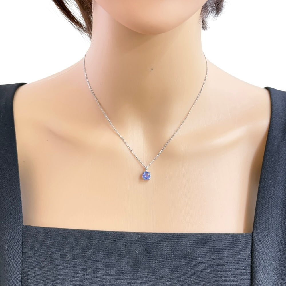 Pt850 D0.31ct ネックレス ネックレス Pt850プラチナ タンザナイト レディース 中古 – 【公式