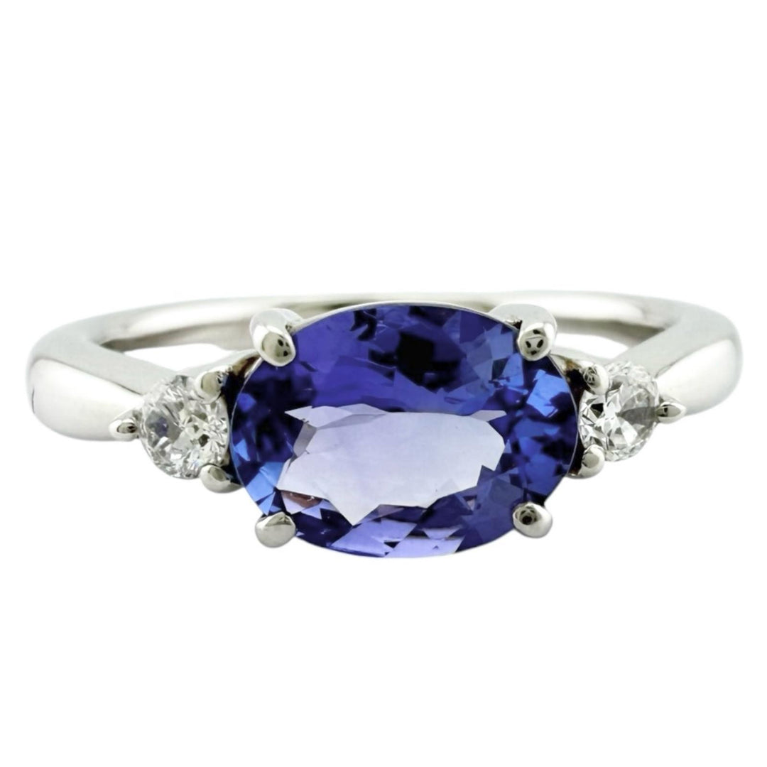 リング 指輪 13.5号 Pt900プラチナ タンザナイト レディース 中古