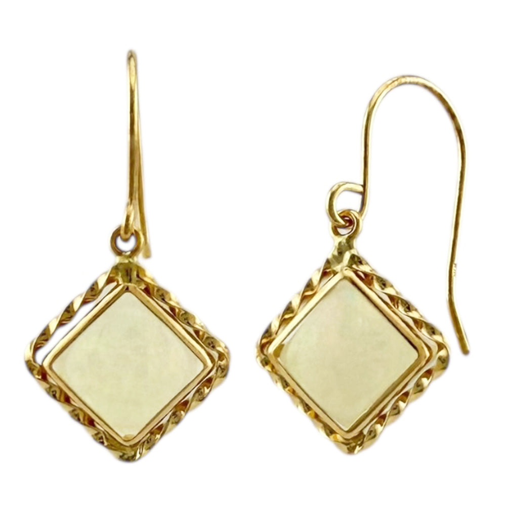 ピアス 18金 K18イエローゴールド エチオピアオパール レディース 新品