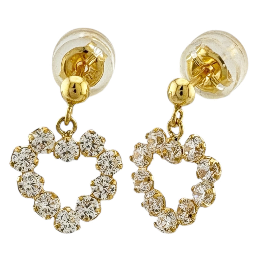 ピアス 18金 K18イエローゴールド キュービックジルコニア レディース