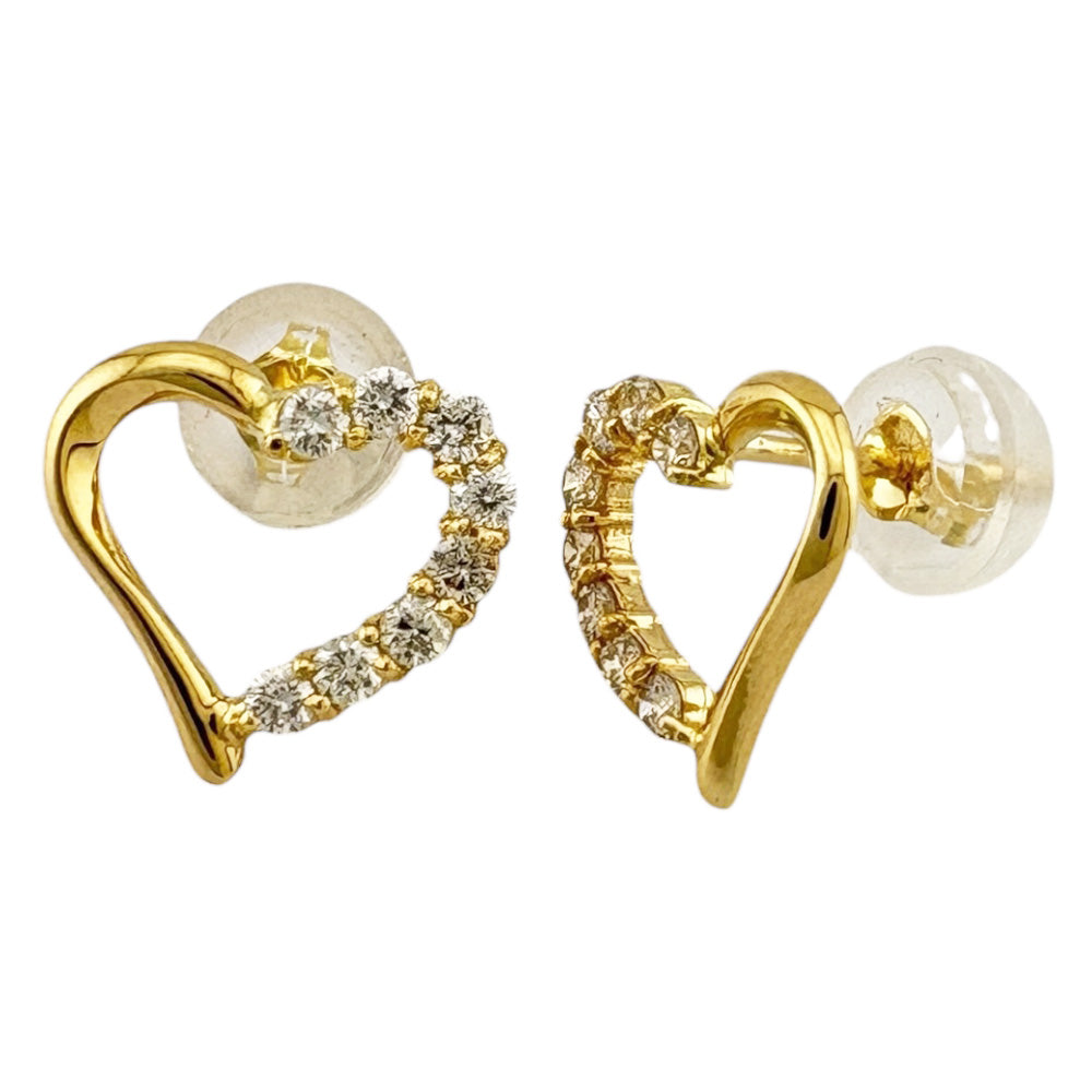 ピアス 18金 K18イエローゴールド ダイヤモンド レディース 新品