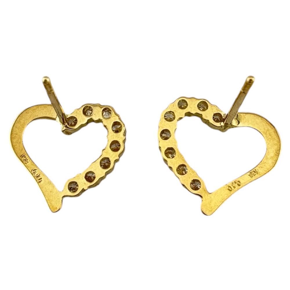 ピアス 18金 K18イエローゴールド ダイヤモンド レディース 新品