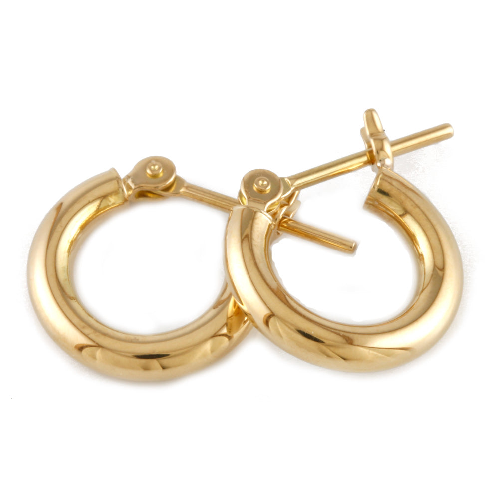 新品】 K18 ピアス フープ パイプ 2×10 18金 K18ゴールド