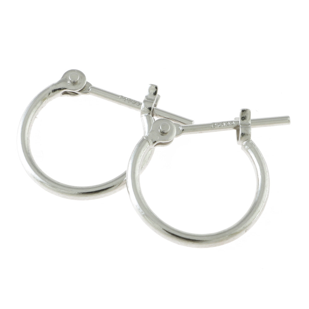 新品】 Pt900 ピアス フープ パイプ 1×10 Pt900プラチナ シルバー