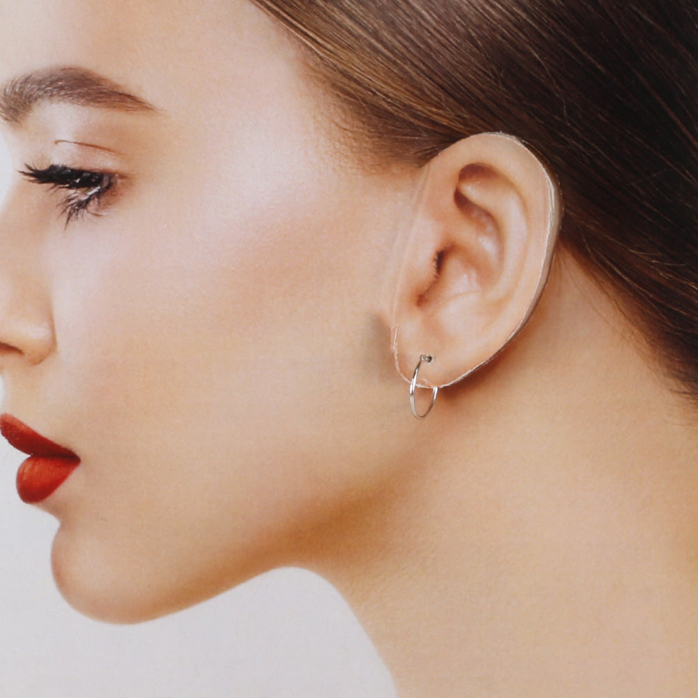 新品】 Pt900 ピアス フープ パイプ 1×15 Pt900プラチナ