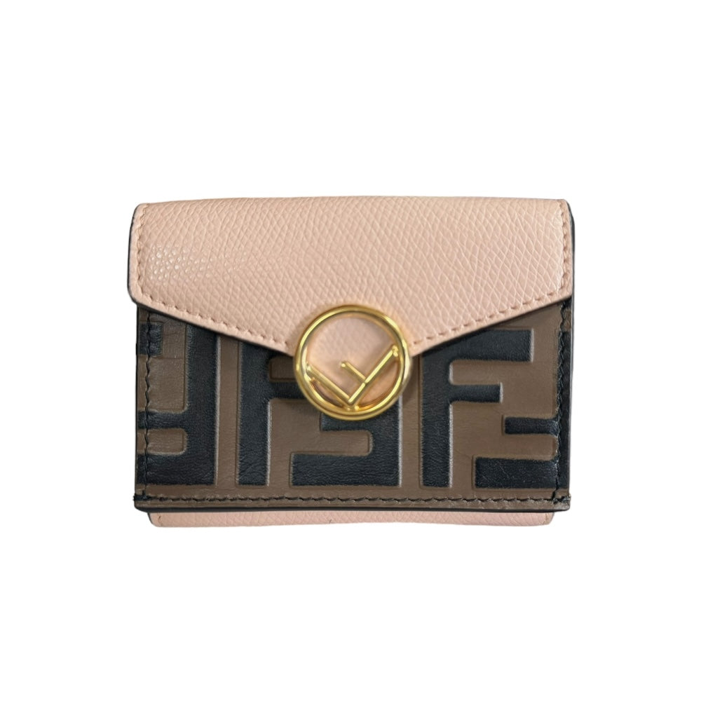 FENDI Fendi Zukka Trinic Wallet Leather Ladies Used