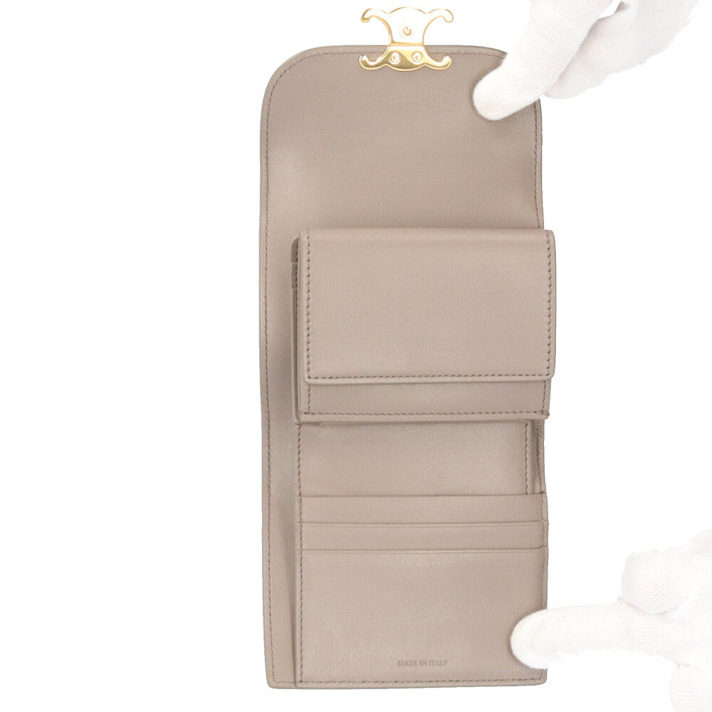 【新品】 CELINE セリーヌ スモール フラップウォレット トリオンフ 財布 CELINE（セリーヌ） 三つ折り財布 スモール フラップウォレット