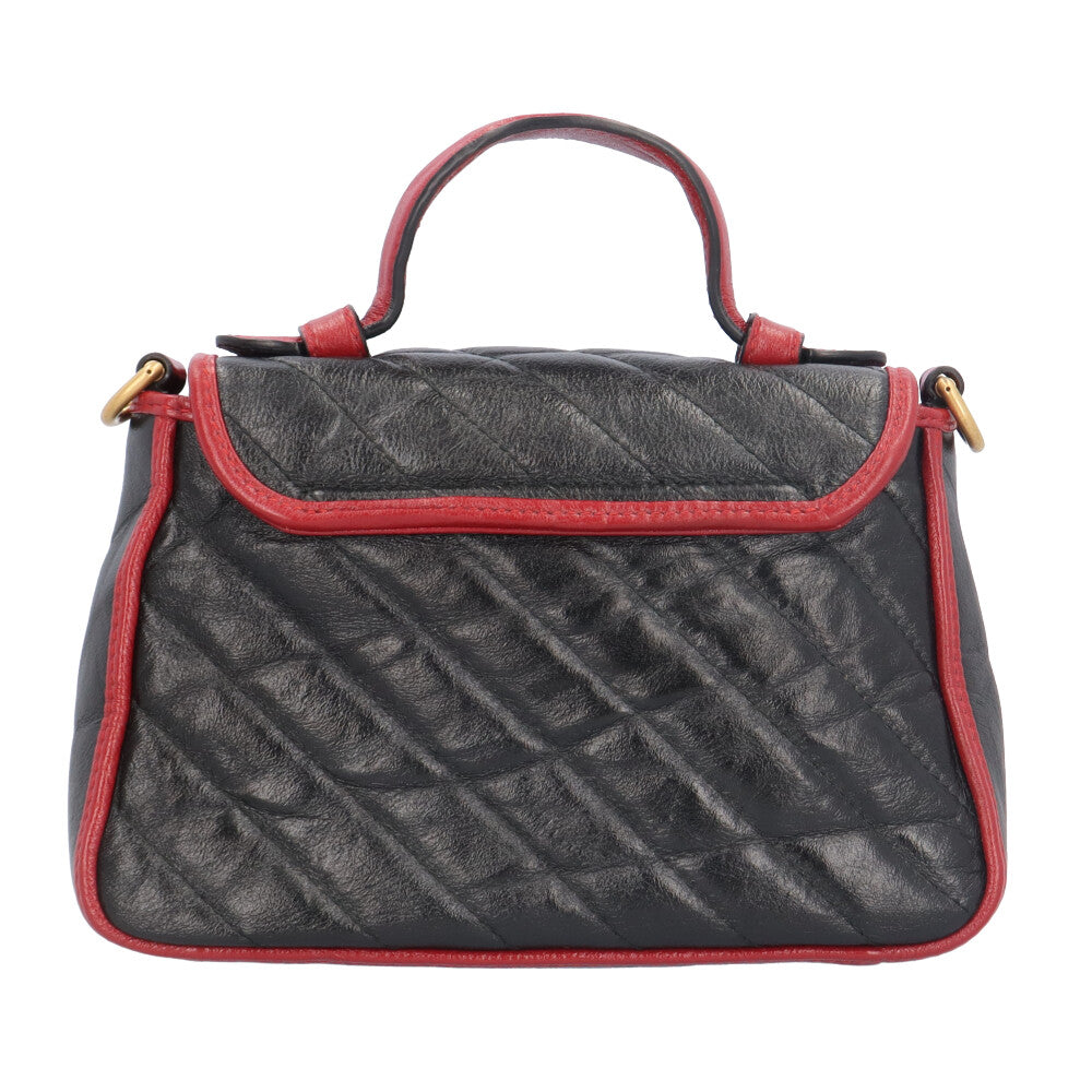GUCCI グッチ ミニトップハンドルバッグ GGマーモント ショルダー 