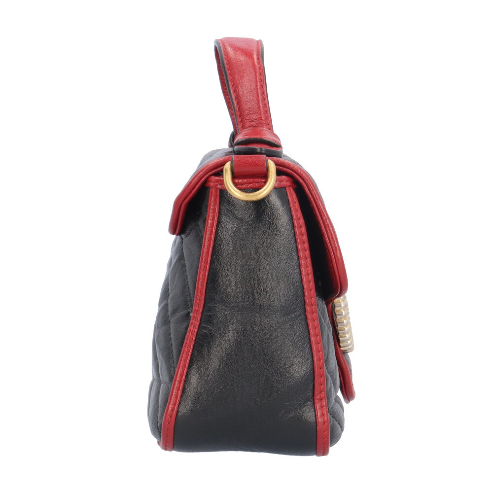 GUCCI グッチ ミニトップハンドルバッグ GGマーモント ショルダー 