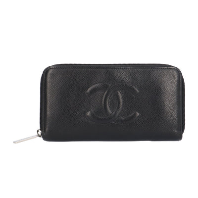 CHANEL シャネル ココマーク 長財布 キャビアスキン レディース 中古