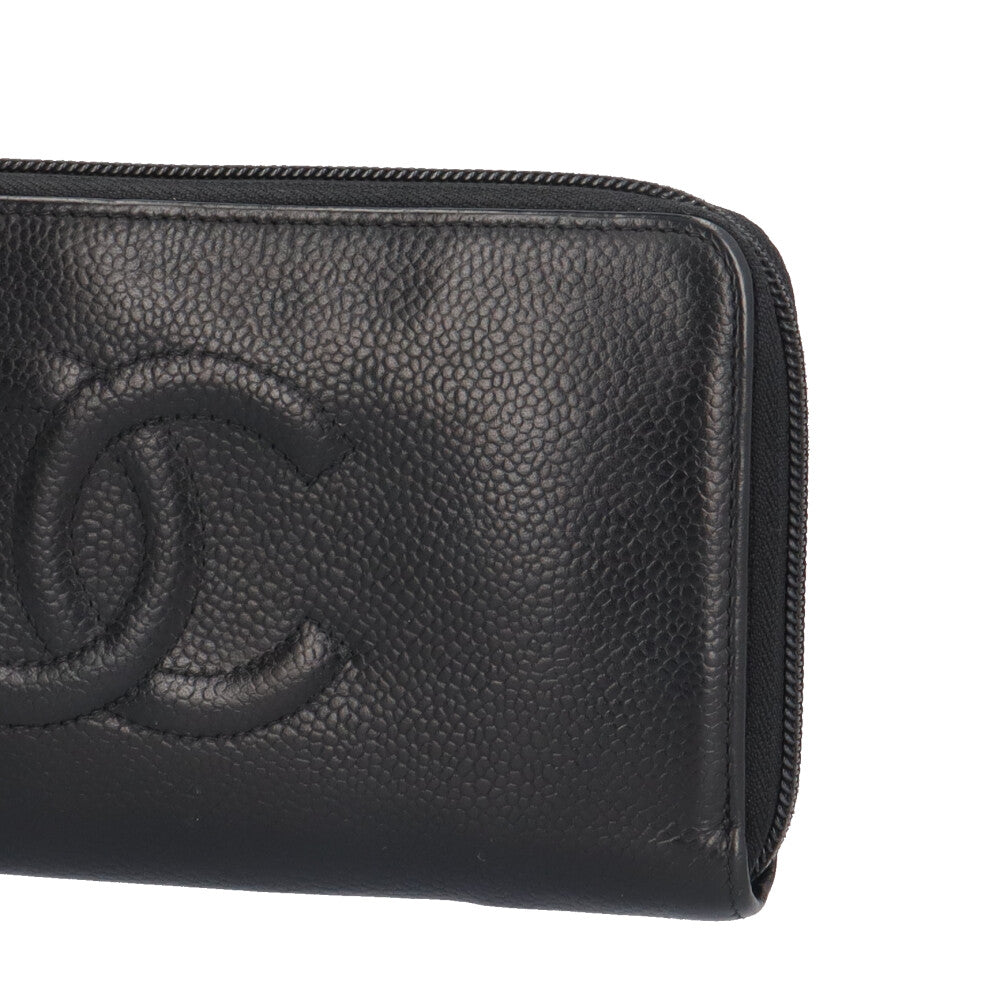 CHANEL シャネル ココマーク 長財布 キャビアスキン レディース 中古