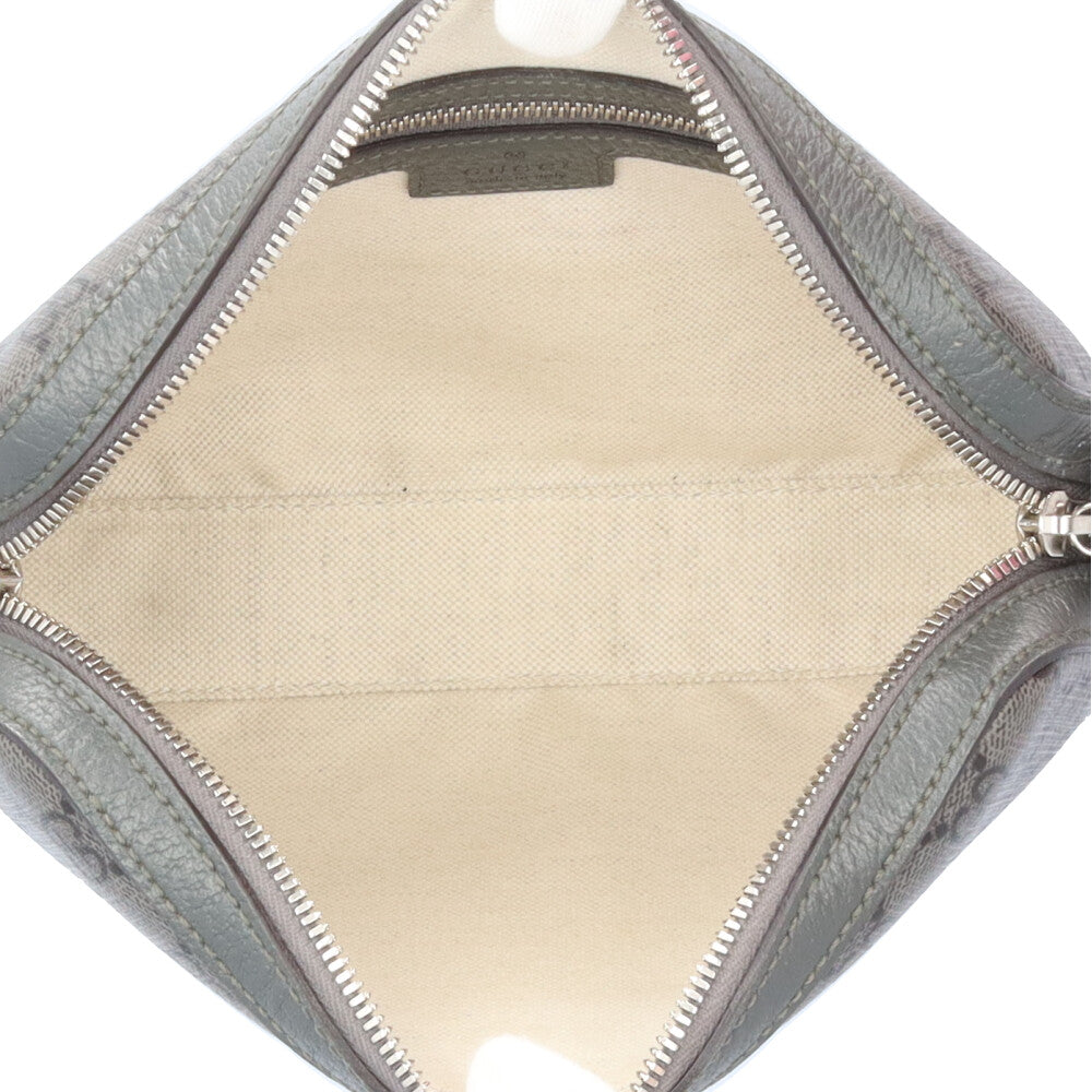 GUCCI GG Supreme Shoulder Bag GG Supreme Canvas Gray Men's Used