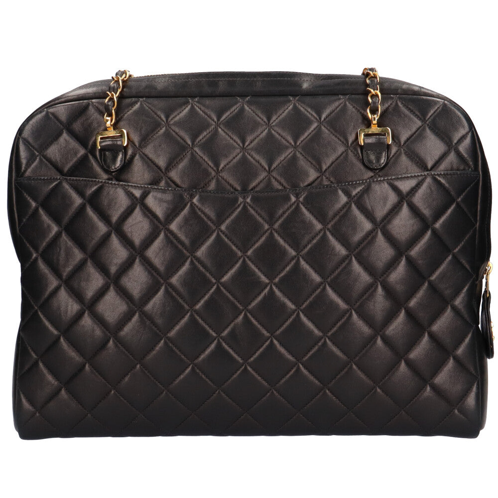 CHANEL Chain Shoulder Matelasse Shoulder Bag Lambskin Black 