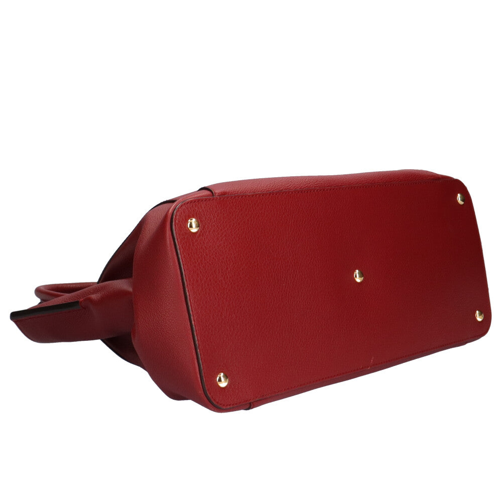 CARTIER MM C de Cartier shoulder bag leather red ladies used