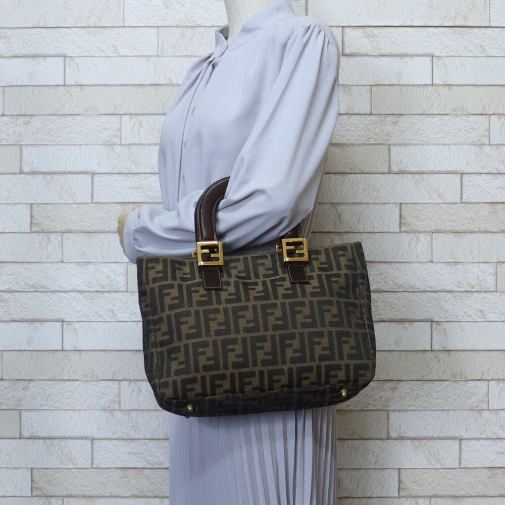 FENDI Zucca Tote Bag Canvas Brown Women's Used – 【公式