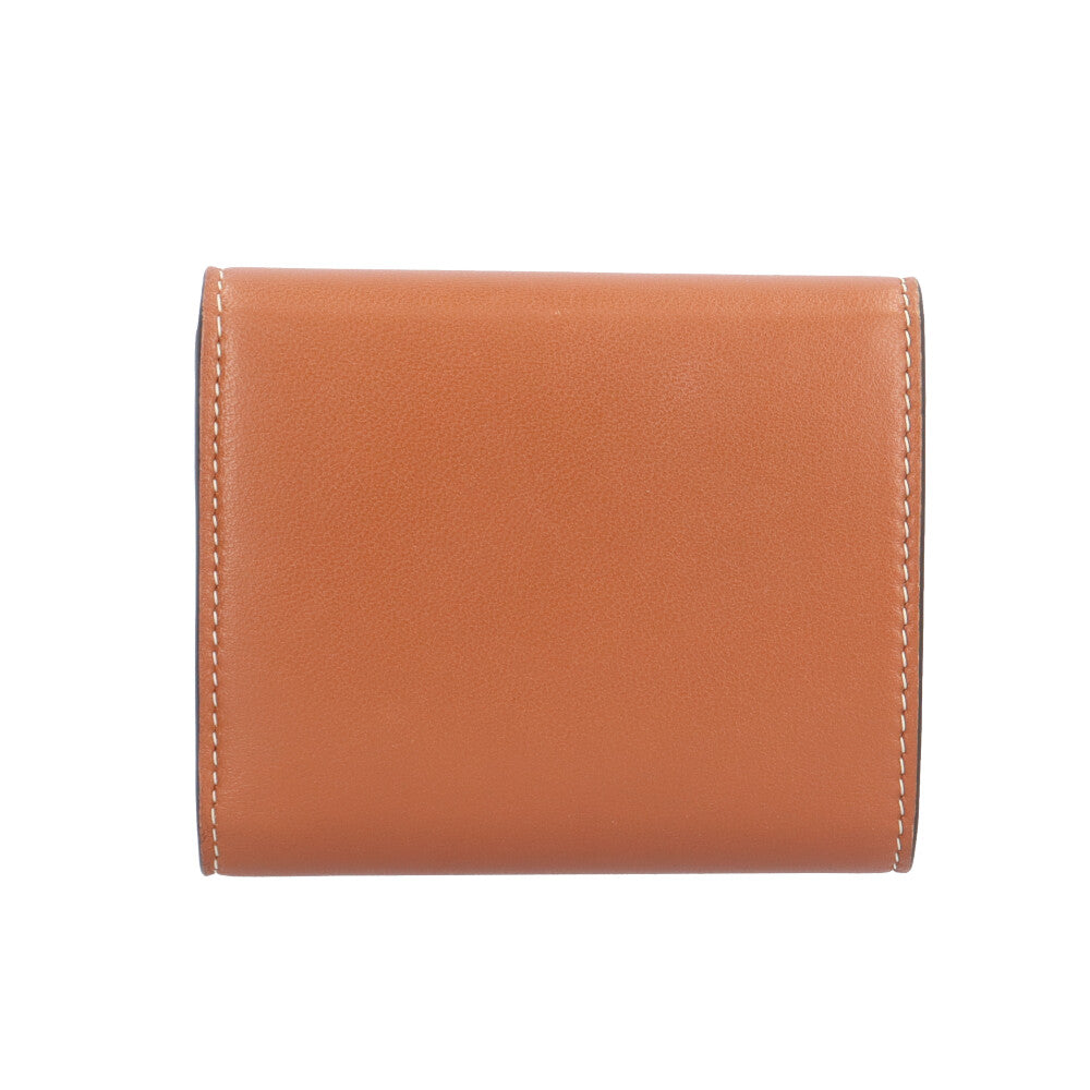 セリーヌ スモールフラップウォレット トリオンフ 三つ折り財布 レザー 10D783BZG.04LU レディース CELINE  中古 CELINE セリーヌ スモールフラップウォレット トリオンフ 三つ折り財布