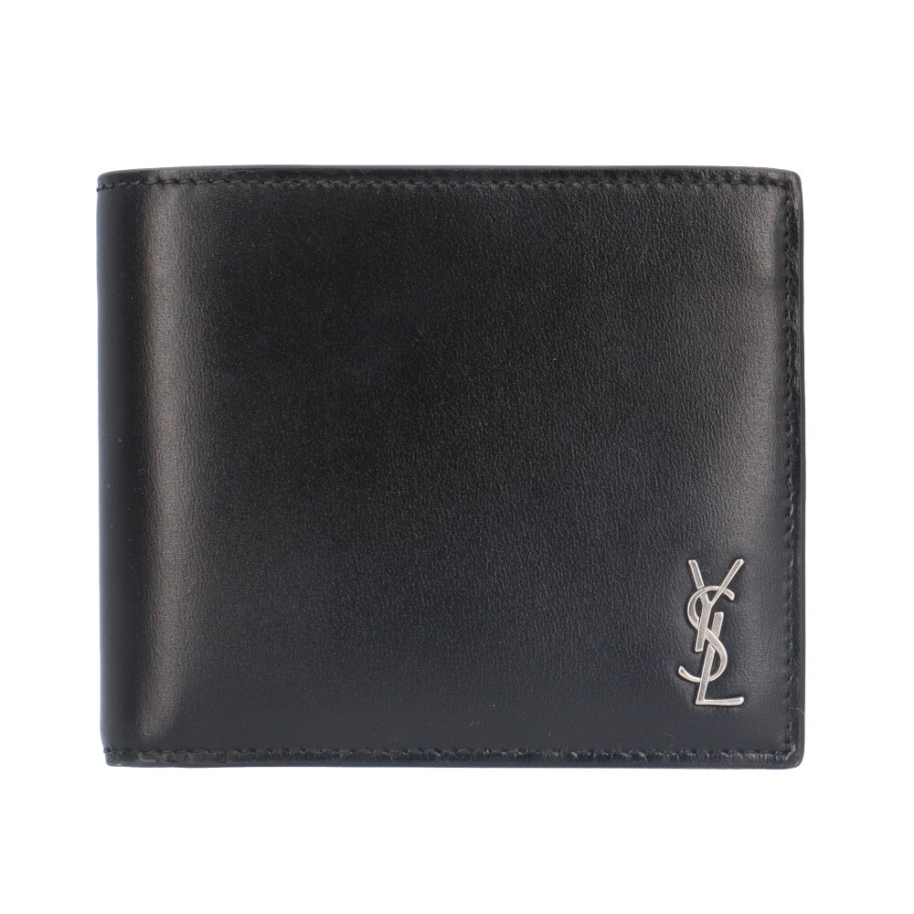 SAINT LAURENT サンローラン 二つ折り財布 レザー メンズ 中古