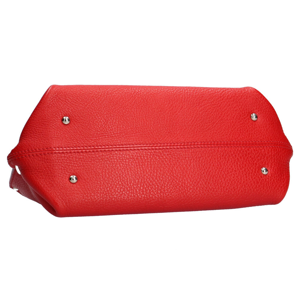 Salvatore Ferragamo Sofia Gancini Shoulder Bag Leather Red