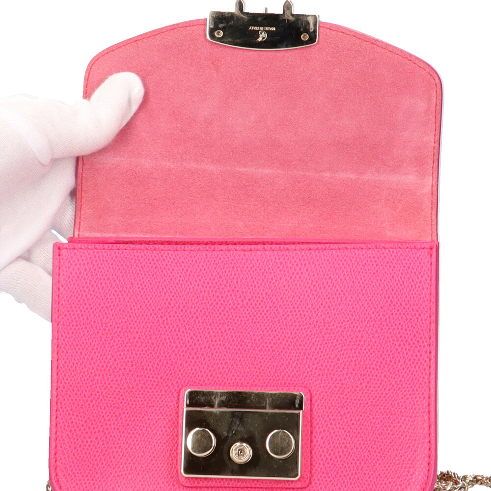FURLA METROPOLIS(ピンク) FURLA（フルラ） メトロポリス ピンク ミニ チェーン ショルダーバック