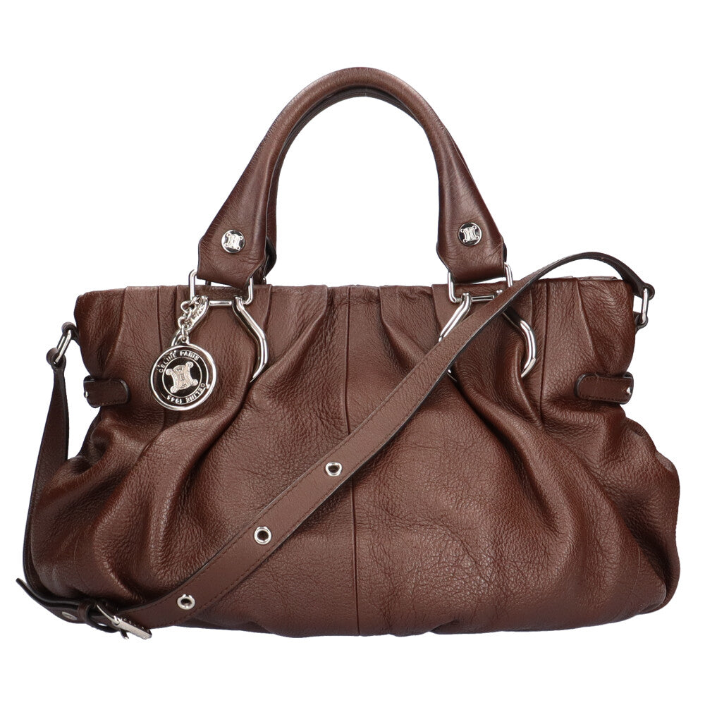 セリーヌ CELINE ショルダーバッグ レザー ブラウン レディース セリーヌ CELINE ショルダーバッグ レザー ブラウン レディース