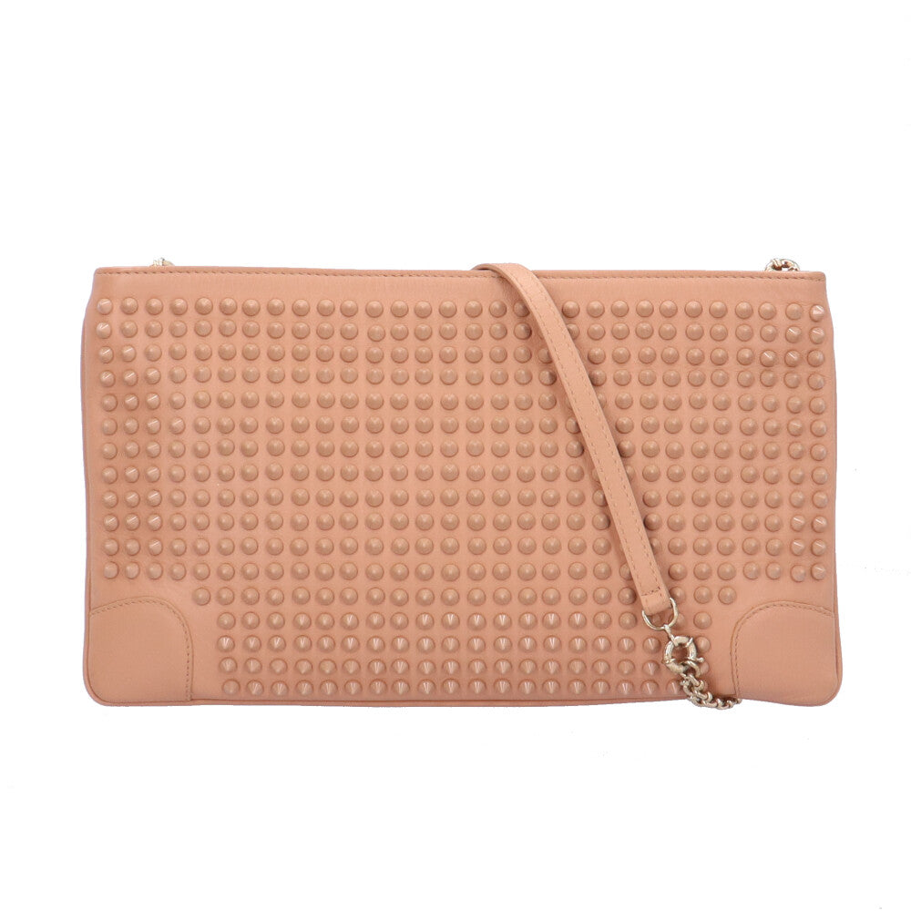 Christian Louboutin ピンクレザー ショルダーバッグ Christian 