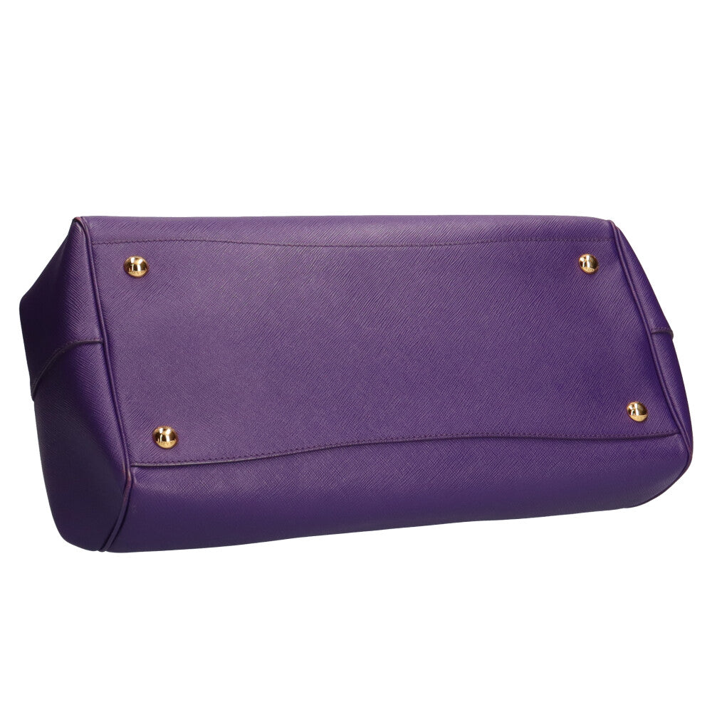 PRADA Saffiano Handbag Leather VIOLA Women's Used – 【公式