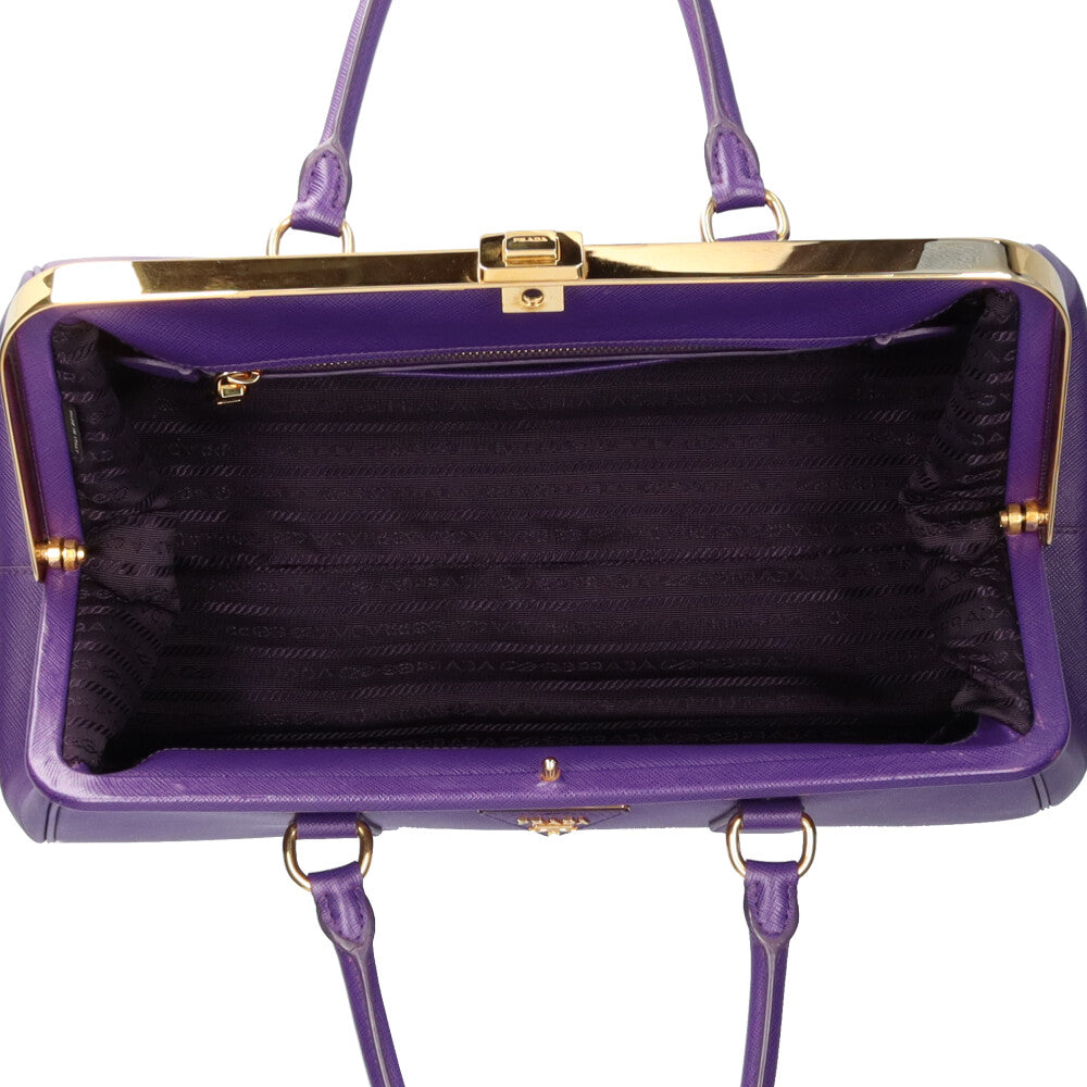プラダ PRADA サフィアーノ ハンドバッグ レザー VIOLA レディース