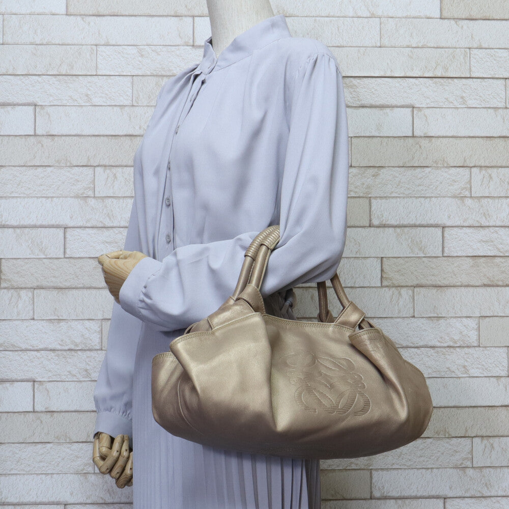 LOEWE Nappa Aire handbag leather gold ladies used