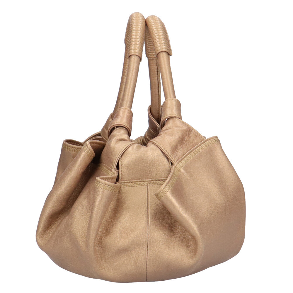 ロエベ LOEWE ナッパアイレ ハンドバッグ レザー ゴールド レディース