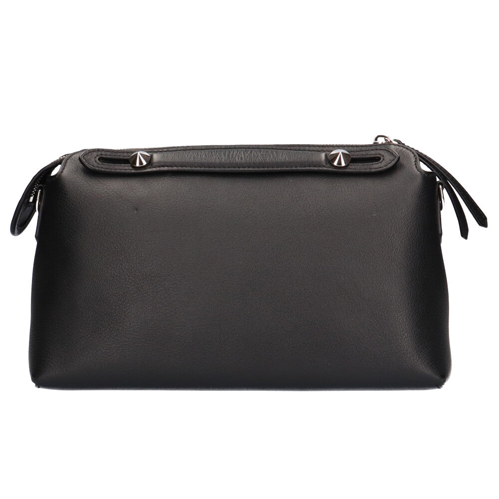FENDI By the Way Shoulder Bag Perforated Leather Black Women's