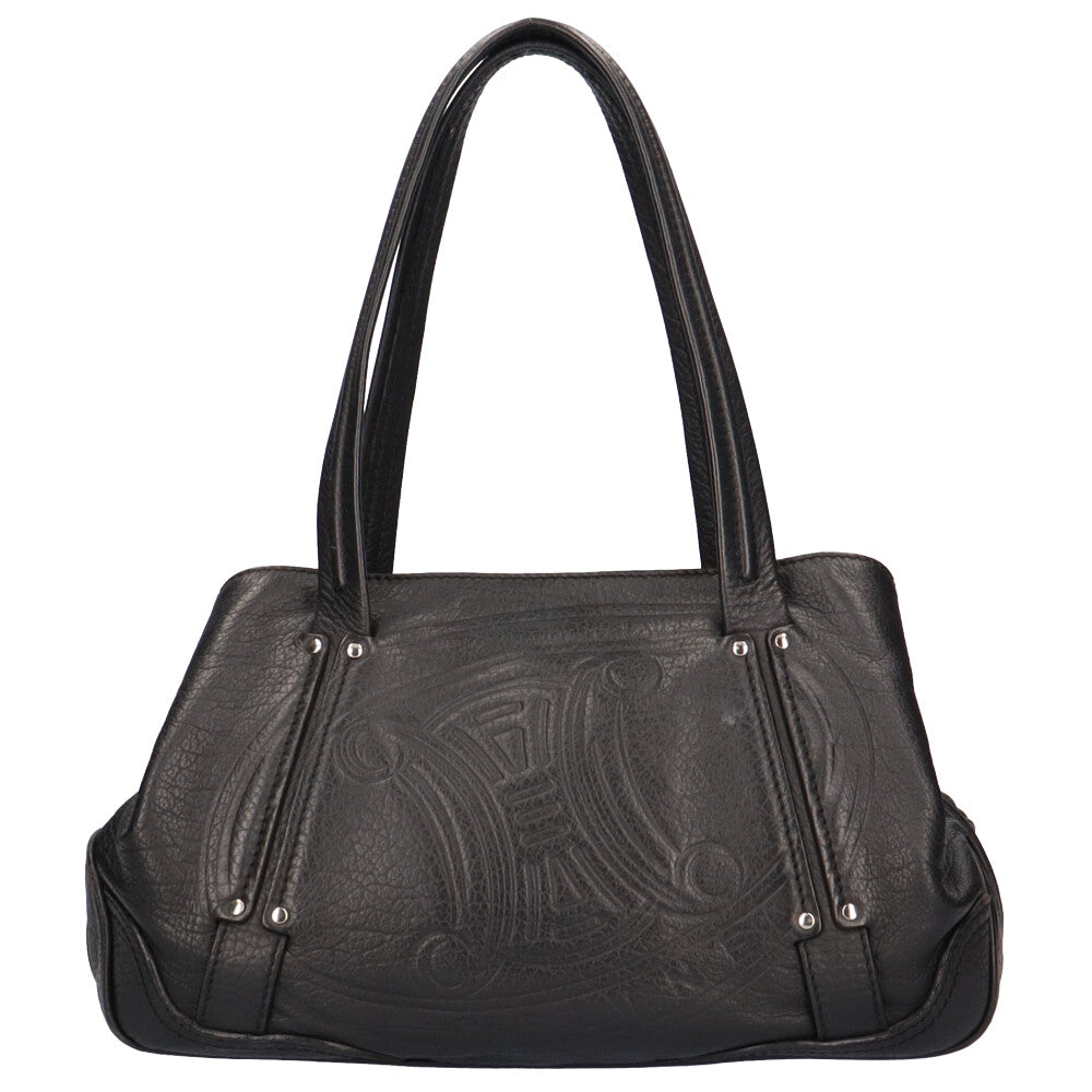セリーヌ CELINE トリオンフ ショルダーバッグ レザー ブラック