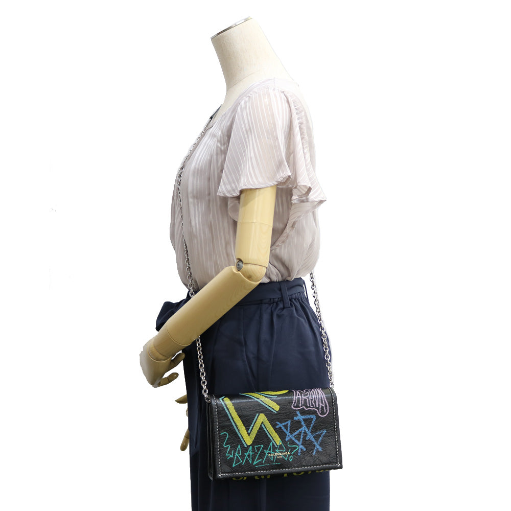 限界値下げ祭45-OF】 バレンシアガ ショルダーバッグ レザー ブラック